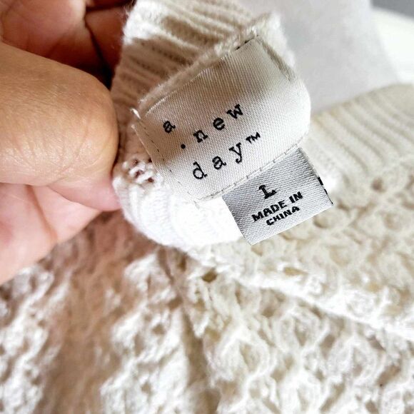 ANEW DAY WHITE sleeveless tops size L.color White .Lightly used - Picture 5 of 9